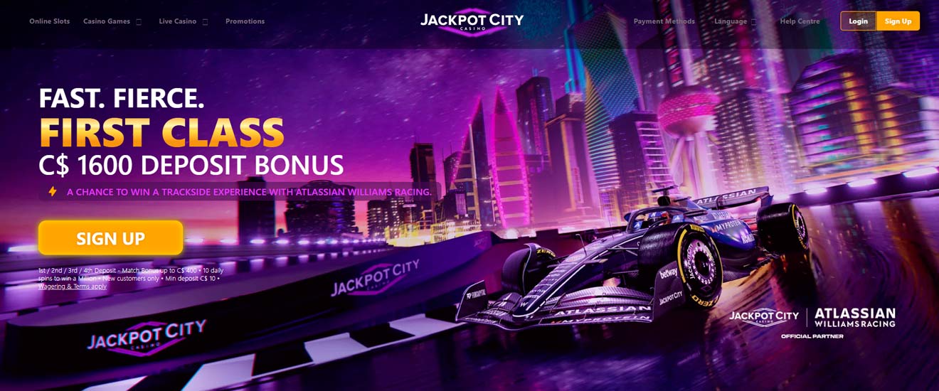 Jackpot City casino welcome bonus